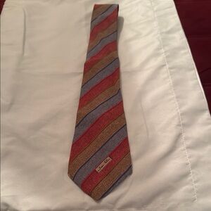 Elegant Red and Blue Striped Tie